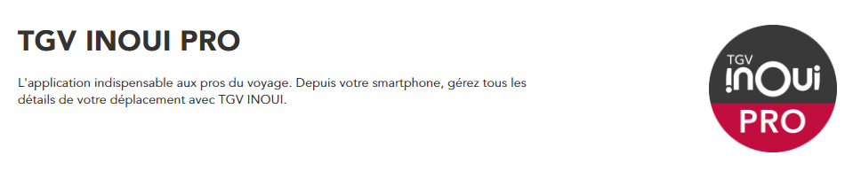 Application TGV INOUI PRO